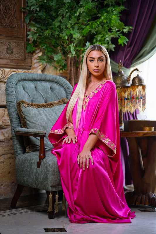 Magenta Zinnia Kaftan