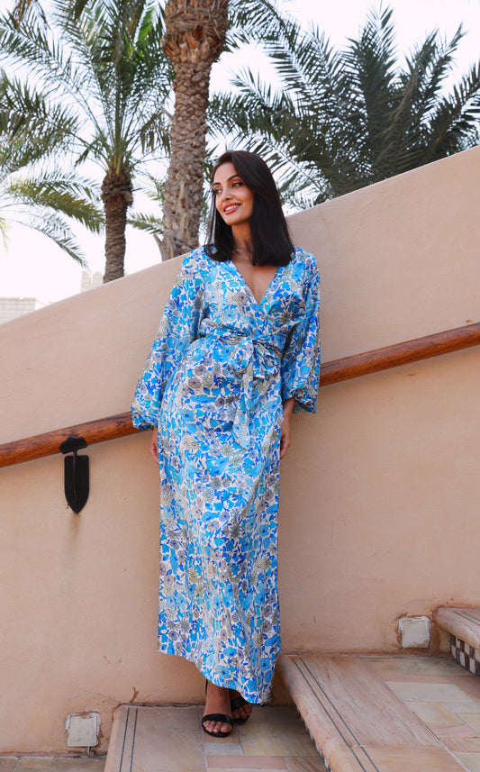 Blue Santori Floral Dress